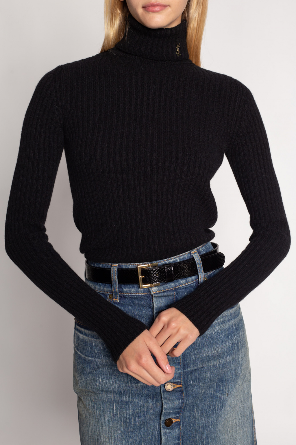 Saint Laurent Knitted turtleneck sweater | SchaferandweinerShops | Women's  Clothing | folding wallet with logo saint laurent accessories